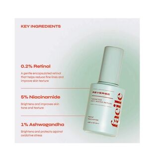 NIB Facile Reverse Targeted Anti-Aging Serum.  0.85fl Oz never used!